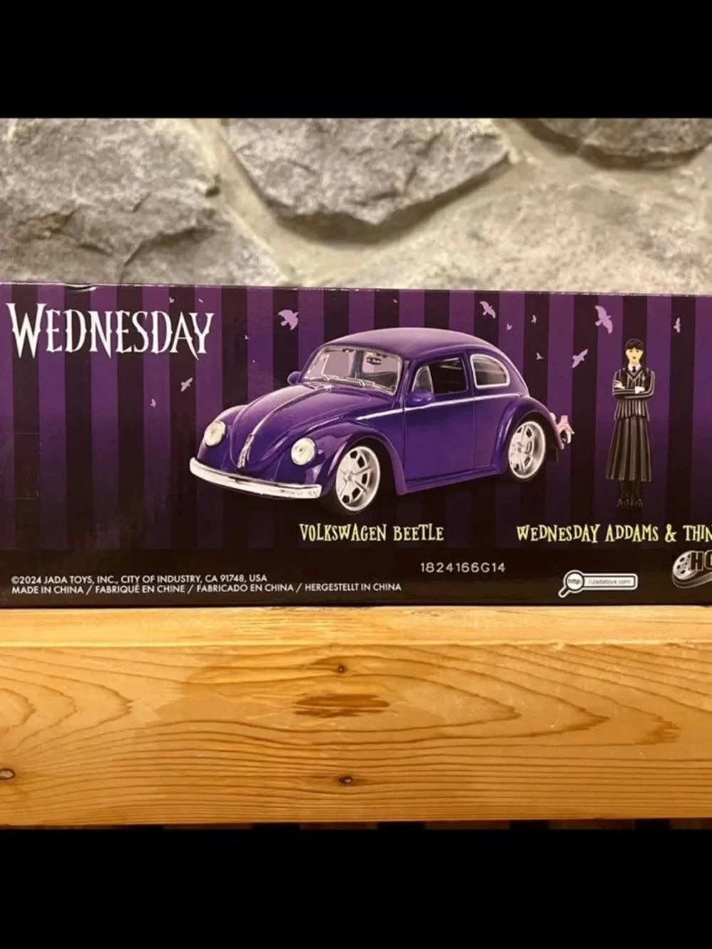 Wednesday Addams Volkswagen Beetle Die-Cast Toy Car - Purple